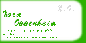 nora oppenheim business card